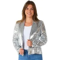 Opposuits Kostüm Silberne Pailletten Blazerjacke Suitmeister