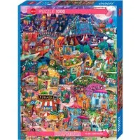 HEYE Puzzle Good Evening! / Happytown, 1000 Puzzleteile, Made in Germany