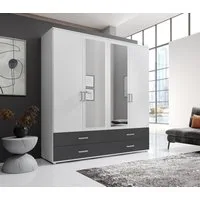 möbelando Kleiderschrank Ivar 180 x 190 x 51 cm (B/H/T)