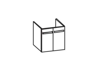 Artiqua 412 Waschtischunterschrank für Connect Cube Air E0299, Stahlgrau, 412-WU2T-I69-7142-88 412-WU2T-I69-7142-88