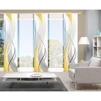 HOME WOHNIDEEN Schiebegardine CARLISLE 5ER SET (5 St), Paneelwagen, halbtransparent, Microfaser, HxB: 245x60