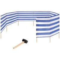 Garronda Windschutz Strand Sichtschutz 12m lang mit Gummihammer Garten Meer GAEX001