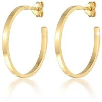 Elli Paar Ohrstecker Creolen Stecker Basic Schlicht 925 Silber