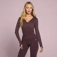 MP Damen Tempo Nahtlos Verkürzte Jacke - Fudge - S
