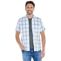Engbers Kurzarmhemd Herren Overshirt mit Reißverschluss, Gruen
