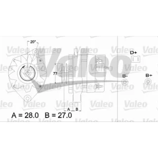 Valeo Lichtmaschine Renault 12 15 18 4 6 Estafette