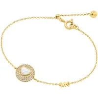 MICHAEL KORS Armband Schmuck Geschenk Silber 925 Armschmuck Herz Premium, mit Zirkonia (synth) - mit Perlmutt