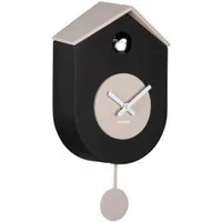 Karlsson Uhr Kuckucksuhr Wall Clock Grato Cuckoo Black Warm Grey