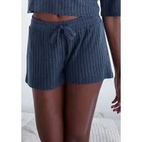 LASCANA Shorts Lounge-/ Strickshorts meliert mit Bindeband, Loungewear