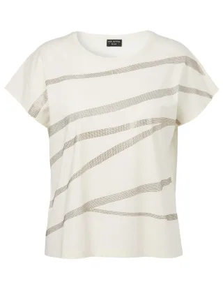 VIA APPIA DUE - T-Shirt mit Grafikprint weiß - Gr. - 42