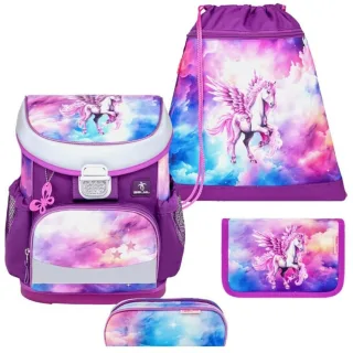 Belmil Schulranzen Set Mädchen Pegasus (Motiv: Pferd) "Mini Fit" für kleinere Kinder, ab 1.Klasse Grundschule