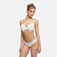 cfab Push-up-BH Baumwoll-T-Shirt Bügel-BH-Weiß-80B (1-tlg)