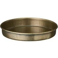 Ib Laursen Kerzentablett Kerzentablett Kerzenhalter Messing/Zink Kerzenständer Ø 8 oder 13cm, Kerzentablett mit umlaufender Kante für sauberen Stand
