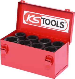 KS Tools 3/4" Sechskant-Kraft-Stecknuss-Satz, 8-tlg lang - 515.0510