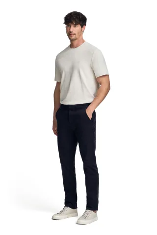 Chinohose Moore marineblau Slim Fit