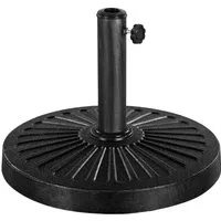Yaheetech Schirmständer Runder Sonnenschirmständer aus Kunstharz, ø44,5 cm Schirmbasis für Schirmstangen von 38/48 mm
