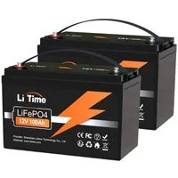 LiTime 12V 100Ah LiFePO4 Batterie mit BMS IP65 1280Wh Stromspeicher Solarakkus (12 V), L329*B172*H214 mm, für Wohnmobile, Boote, Wohnwagen und Solaranlagen