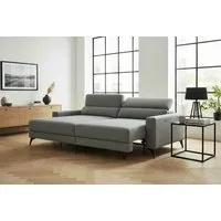 OTTO home Ecksofa LEWII, Schlafsofa elektrisch mit Sitztiefenverstellung, L-Form, 225 cm, mit USB A/C-Anschluss. Federkern, verstellbaren Kopfstützen, Webstoff