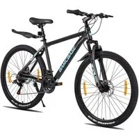 HILAND Mountainbike 26 27,5 Zoll Geländefähiges Fahrrad für Männer und Frauen, Aluminiumrahmen, 21-Gang, mechanischen Scheibenbremsen und Federgabel