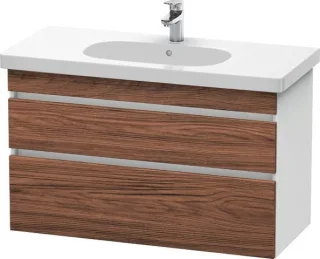 Duravit DuraStyle Waschtischunterbau wandhängend Nussbaum dunkel & Weiß Matt 1000x453x610 mm - DS648 DS648502118