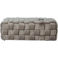 Jahnke Hockerbank WEB ART L (1 St), Hocker, Couchtisch, Beistelltisch gepolstert in edler Flechtoptik