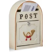 relaxdays Briefkasten antik mit Posthor