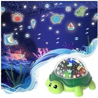 VIVIHEYDAY LED Nachtlicht Kinder Sternenhimmel Projektor, Schildkröten Design Mit 5 Farben, Schlafumgebung Kinderzimmer Party Wohnheim Weihnachten