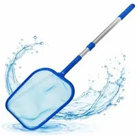 TK Gruppe Kescher Pool Kescher 105 cm Teleskopstange – Teichkescher zur Poolreinigung (1-St)