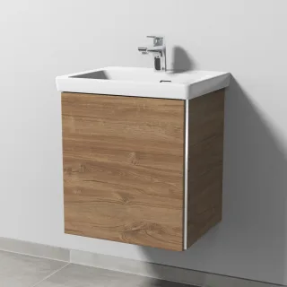 Sanipa 3way Waschtischunterbau zu Villeroy & Boch Subway 3.0 Waschtisch mit 1 Tür, Eiche-Kansas BR84459