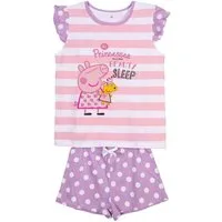 Peppa Pig Pyjama Kinder Schlafanzug kurz Single Jersey aus Baumwolle