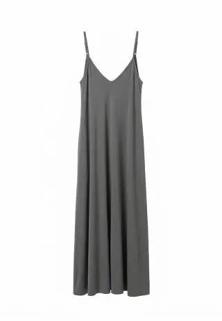 Chloe Long Dress DUNKELGRAU