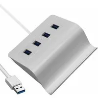 Bolwins USB-Verteiler M49 5in1 USB 3.0 Hub 4x USB Verteiler Handyhalter Smartphone PC Laptop (USB-Hub, 1-St., 4-Port USB 3.0 Hub mit zusätzlicher USB-C-Stromversorgung), 4× USB 3.0 Anschlüsse, Geschwindigkeitsanpassung bis 4,8 Gbps