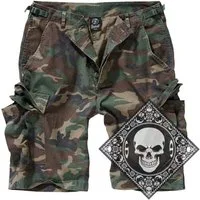 Brandit Cargoshorts Cargo Shorts kurze Hose Ripstop Army mit UD Bandana