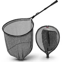 Paradox Fishing Angelkescher gummierter Raubfischkescher, 1,15m, gummiertes Netz, Kescherkopf: 50*45*50cm