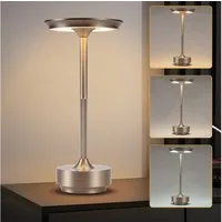 Nettlife LED Tischleuchte Nachttischlampe Kabellos Touch Dimmbar Tischlampe mit USB Aufladbar, Dimmbar, LED fest integriert, für Fensterbank Wohnzimmer Kinderzimmer Schlafzimmer