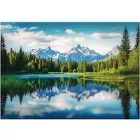 Wallarena Fototapete Berge Wald - Mehrfarbig - Modern - Vlies - Schlafzimmer, glatt, (7 St), 350x250cm