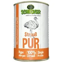 Schecker Schecker Strauß PUR - Monoprotein Nassfutter für sensible Hunde Strauß, Nassfutter für: Hunde, ohne Zuckerzusatz, Farbstoffe, Konservierungsstoffe