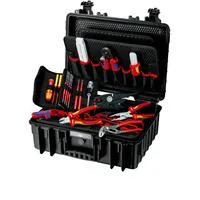 Werkzeugkoffer "Robust23" Elektro, 25-teilig, Werkzeug-Set schwarz, mit Werkzeug-Sortiment für Elektriker