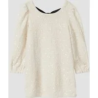 s.Oliver Minikleid Kleid Ausgestelltes Samtkleid mit Pailletten, Cut-Out und Schleife