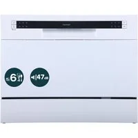 homeX Tischgeschirrspüler GST6AD-W, 7 l, 6 Maßgedecke, Mini Spülmaschine, Geschirrspüler klein, 6 Programme, 6 Gedecke, 47 dB