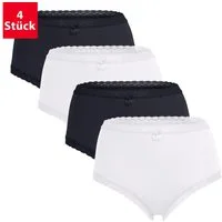 celodoro Taillenslip Damen Modal Eco Taillenslip (4er Pack) Maxi-Slip mit Spitze