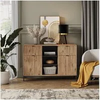 Vicco Kommode Eliza, Viking Oak, 120 x 81.2 cm mit 2 Schubladen und 2 Türen (1 St)