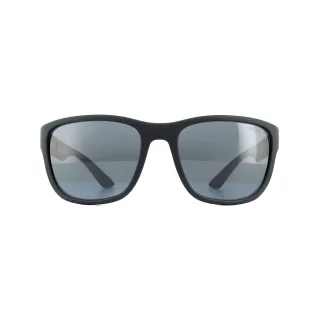 Lunettes De Soleil Prada Sport PS01US UFK5L0 Gris Caoutchouc Gris Miroir Gris Foncé