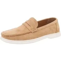 Coolwalk Herren Mokassin aus hochwertigem Material für Freizeit Slipper (87106472) Flach Slipper in Camel