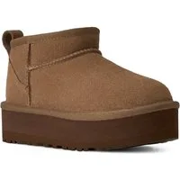 UGG UNISEX, KIDS' CLASSIC ULTRA MINI PLATFORM Schlupfboots, Plateaustiefel, Boots, Winterboots mit Logo-Aufnäher an der Ferse