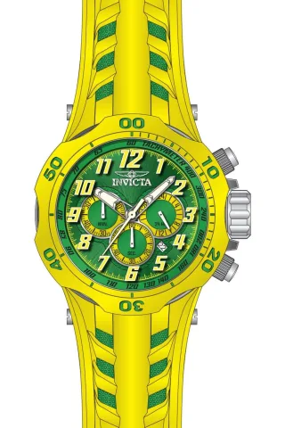 Invicta Venom 50510 Herrenuhr - Quarzwerk - Edelstahl mit grünem Zifferblatt - 52 mm