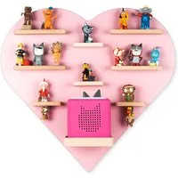Boarti Wandregal Regal Holz Herz Kinder Toniebox Tonies Figuren, 1-tlg., BOARTI Wandregal Herz 51x54x19 cm Holzwerkstoff