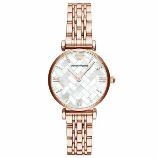 Emporio Armani AR11110 Gianni T-Bar Rose-Gold-Ton Damenuhr