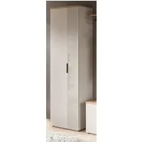 Inn.Furn Schuhschrank Skid (Flurschrank in Kaschmir Sand mit Eiche, 2-türig, 60 x 190 cm) mit viel Stauraum