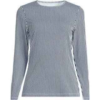 Schnelltrocknendes UPF 50 Sonnenschutz-Gartenshirt, Damen,  Blau, Nylon-Mischung, by Lands' End